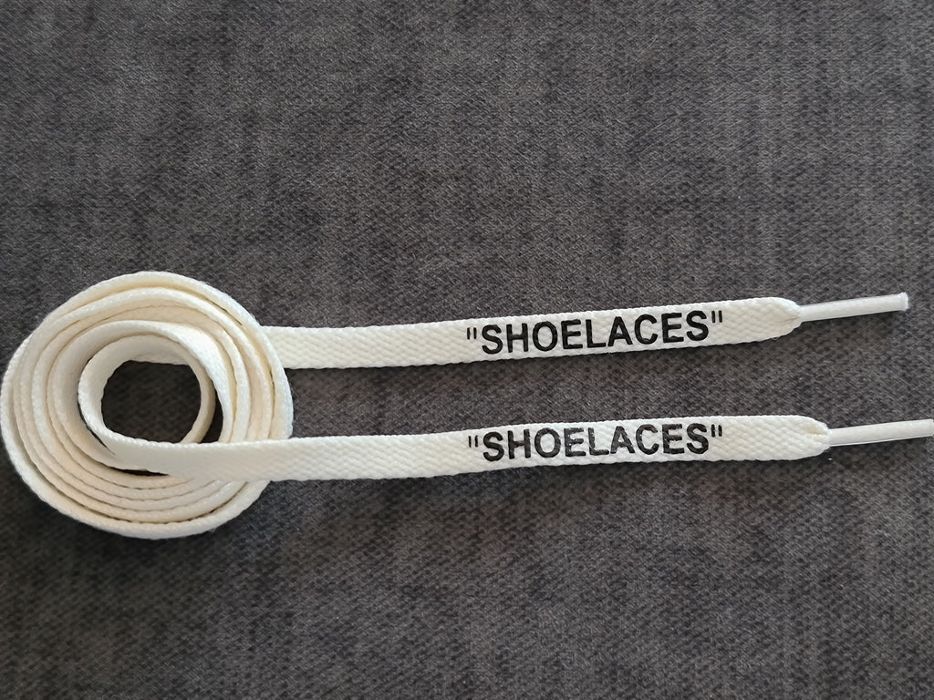 120cm Off-white 8mm Flat Vintage White Cream 'Shoelace'
