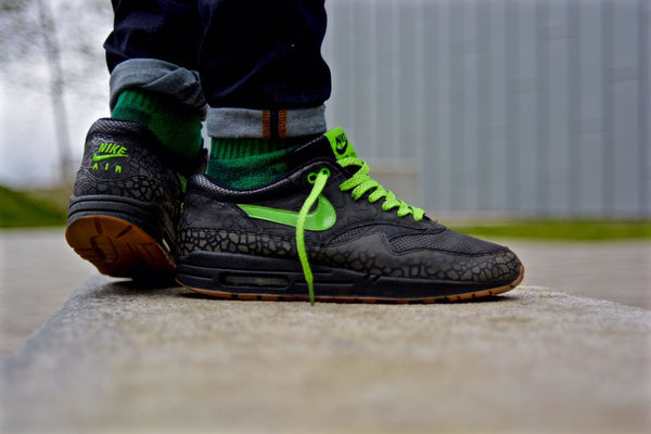 Nike Air Max1 premium Hufquake 318361 031 Lace Swap Lace Supply Co. Green 3m flat