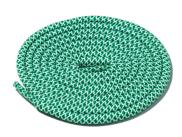 Green & White Rope Laces Dual Lace Supply Co