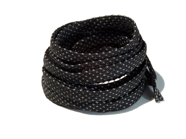 Black Dots 3M Reflective Flat Laces Lace Supply Co